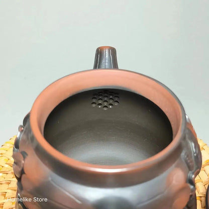 Jianshui Clay Pure Handmade Lotus Full Carving TeaPot(Not Yixing Zisha) Ceramic  Kung Fu Tea Set Drinkware Tea Ceremony