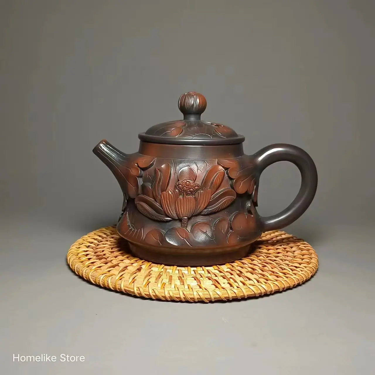 Jianshui Clay Pure Handmade Lotus Full Carving TeaPot(Not Yixing Zisha) Ceramic  Kung Fu Tea Set Drinkware Tea Ceremony