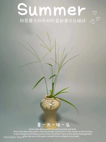 Jianshui Hand-painted Zen Small Vase Tea Pet Friend Teaset Ceremony Tea Accessories Kung Fu Cha Tea