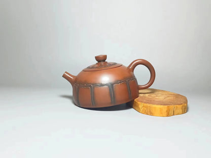 Jianshui Handmade Full Carving Banyue Lotus Zen filling Tea Pot(Not Yixing Zisha) Kung Fu Tea Set Drinkware Tea Ceremony