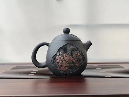 Jianshui Handmade Full Carving Longdan filling Tea Pot(Not Yixing Zisha) Kung Fu Tea Set Drinkware Tea Ceremony