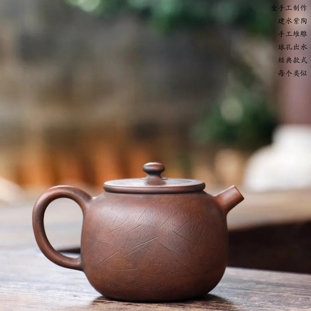Jianshui Handmade Full Carving Lotus seed head filling Tea Pot(Not Yixing Zisha) Kung Fu Tea Set Drinkware Tea Ceremony