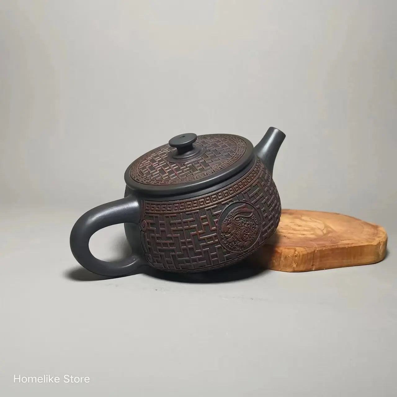Jianshui Handmade Full Carving Shipiao filling Tea Pot(Not Yixing Zisha) Kung Fu Tea Set Drinkware Tea Ceremony