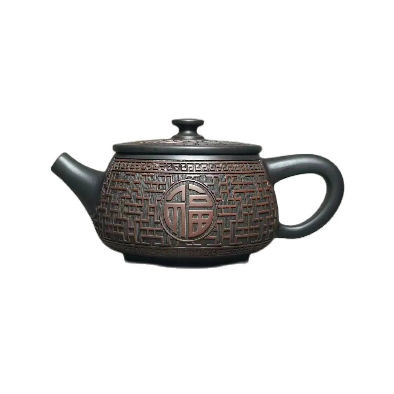 Jianshui Handmade Full Carving Shipiao filling Tea Pot(Not Yixing Zisha) Kung Fu Tea Set Drinkware Tea Ceremony