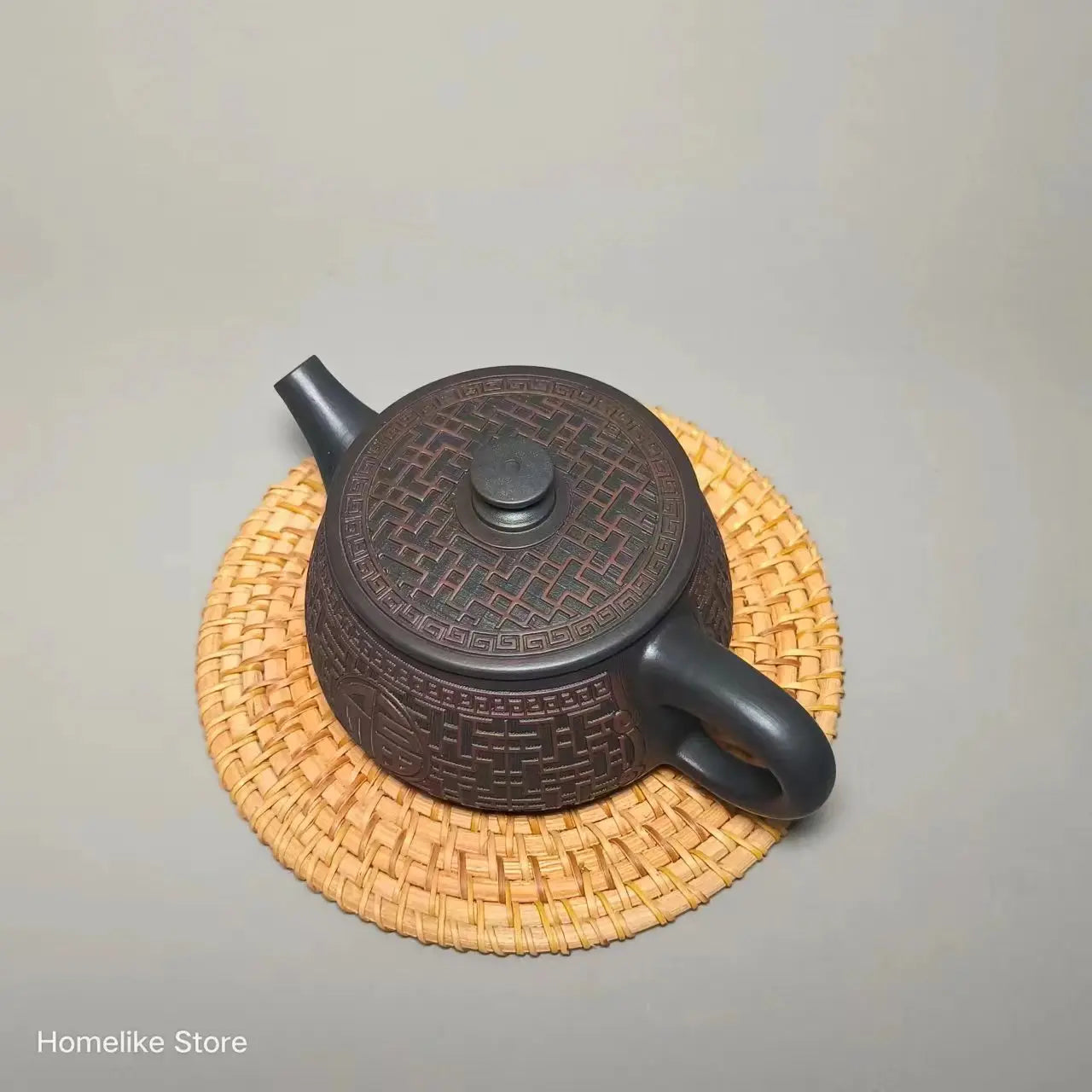 Jianshui Handmade Full Carving Shipiao filling Tea Pot(Not Yixing Zisha) Kung Fu Tea Set Drinkware Tea Ceremony