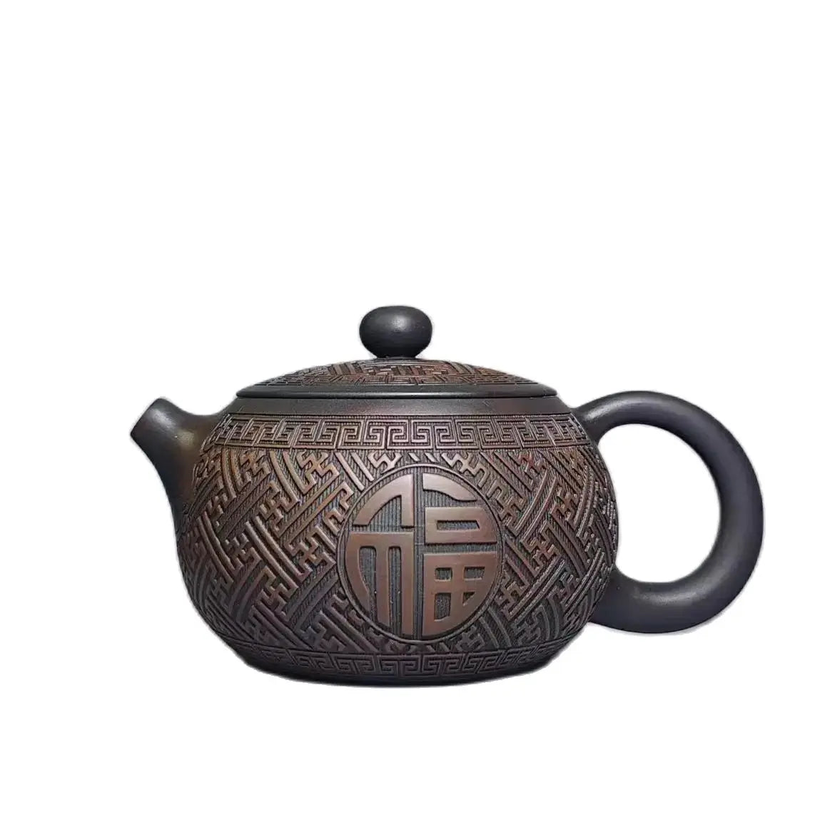 Jianshui Handmade Full Carving Xishi filling Tea Pot(Not Yixing Zisha) Kung Fu Tea Set Drinkware Tea Ceremony