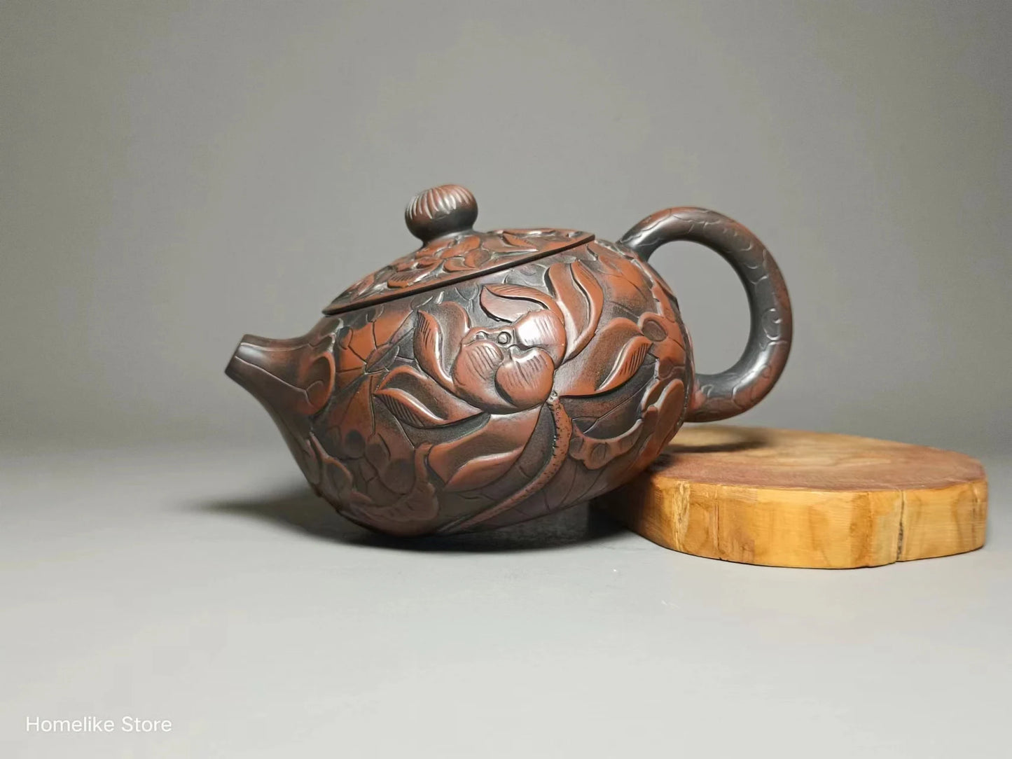 Jianshui Handmade Full Carving Xishi filling Tea Pot(Not Yixing Zisha) Kung Fu Tea Set Drinkware Tea Ceremony