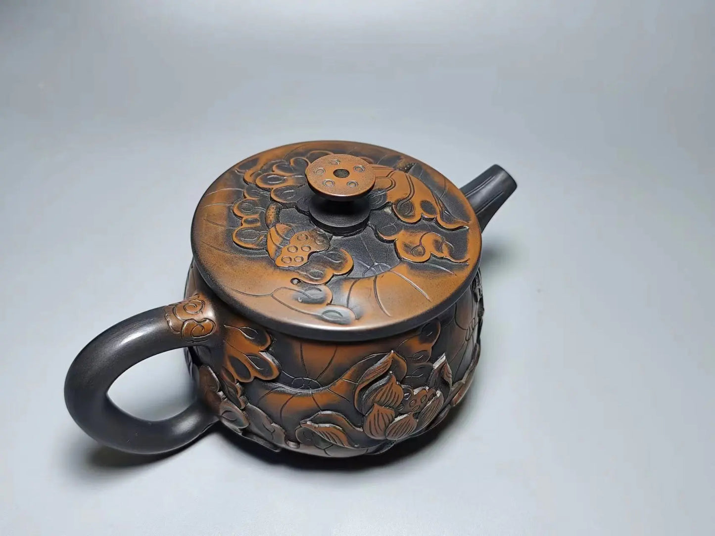 Jianshui Handmade Lotus Carving Big Mouth Shipiao filling Tea Pot(Not Yixing Zisha) Kung Fu Tea Set Drinkware Tea Ceremony