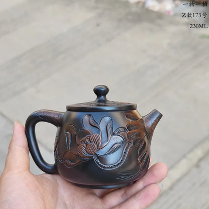 Jianshui Handmade Lotus Carving(Not Yixing Zisha Ceramic  Kung Fu Tea Set Drinkware Tea Ceremony