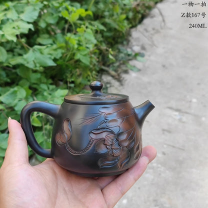Jianshui Handmade Lotus Carving(Not Yixing Zisha Ceramic  Kung Fu Tea Set Drinkware Tea Ceremony