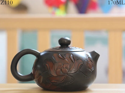 Jianshui Handmade Lotus Carving(Not Yixing Zisha Ceramic  Kung Fu Tea Set Drinkware Tea Ceremony