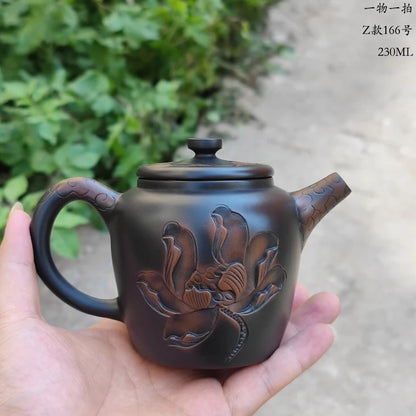 Jianshui Handmade Lotus Carving(Not Yixing Zisha Ceramic  Kung Fu Tea Set Drinkware Tea Ceremony
