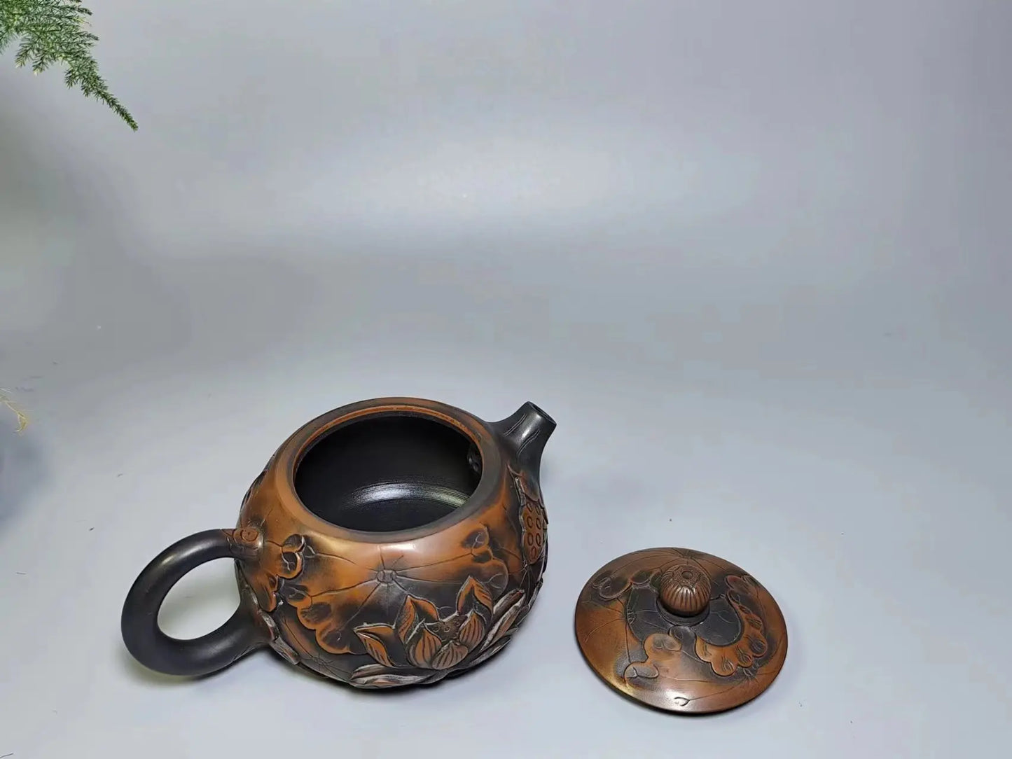 Jianshui Handmade Lotus Carving Xishi filling Tea Pot(Not Yixing Zisha) Kung Fu Tea Set Drinkware Tea Ceremony