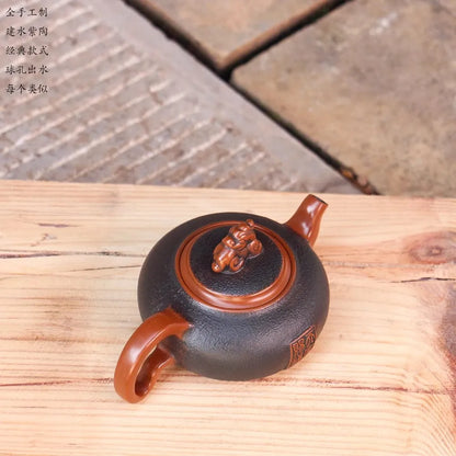 Jianshui Handmade Master Textures Carving filling Tea Pot(Not Yixing Zisha) Kung Fu Tea Set Drinkware Tea Ceremony