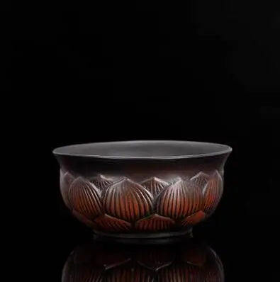 Jianshui-Handmade Relief Master Tea Cup, Ceramic Cup, Large Purple Pottery, Chinese Kungfu Teaset, Tea Accessories, Engraving