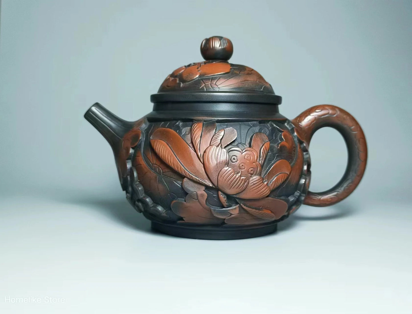 Jianshui Pure Handmade Master Lotus Full  Carving Tea Pot(Not Yixing Zisha) Ceramic  Kung Fu Tea Set Drinkware Tea Ceremony