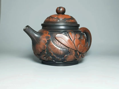 Jianshui Pure Handmade Master Lotus Full  Carving Tea Pot(Not Yixing Zisha) Ceramic  Kung Fu Tea Set Drinkware Tea Ceremony