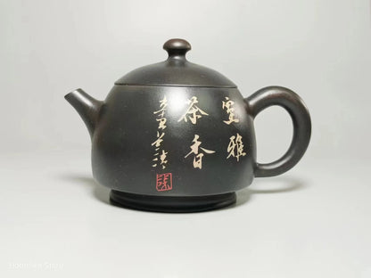Jianshui Purple Clay Handmade Color filling Tea Pot(Not Yixing Zisha) Kung Fu Tea Set Drinkware Tea Ceremony