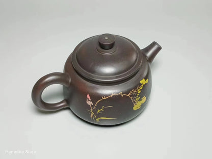 Jianshui Purple Clay Handmade Color filling Tea Pot(Not Yixing Zisha) Kung Fu Tea Set Drinkware Tea Ceremony