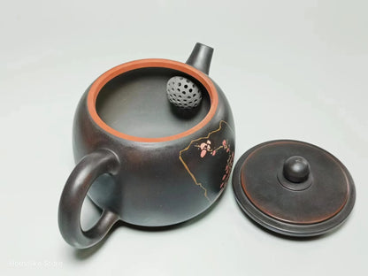 Jianshui Purple Clay Handmade Color filling Tea Pot(Not Yixing Zisha) Kung Fu Tea Set Drinkware Tea Ceremony