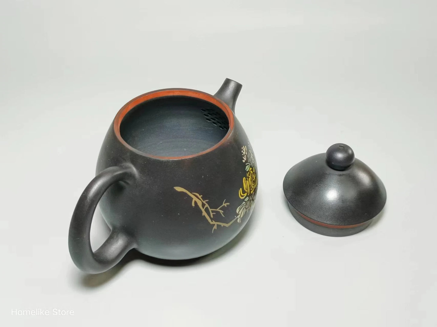 Jianshui Purple Clay Handmade Longdan Color filling Tea Pot(Not Yixing Zisha) Kung Fu Tea Set Drinkware Tea Ceremony