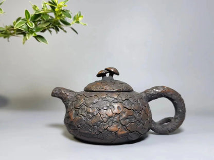 Jianshui Purple Clay Master Handmade Hammered Linzhi Teapot (Not Yixing Zisha)  Ceramic  Kung Fu Tea Set Drinkware Tea Ceremony