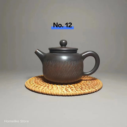 Jianshui Purple Clay Pure Handmade Carving Tea Pot(Not Yixing Zisha) Kung Fu Tea Set Drinkware Tea Ceremony