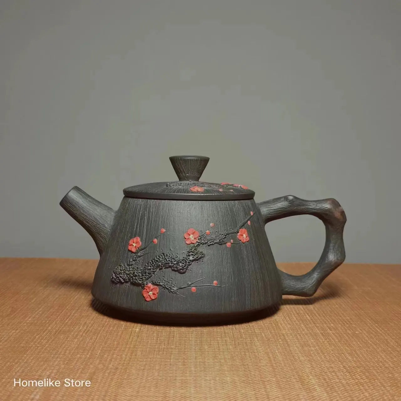 Jianshui Purple Clay Red Plum Tree  Pure Handmade Tea Pot(Not Yixing Zisha)  Ceramic  Kung Fu Tea Set Drinkware Tea Ceremony