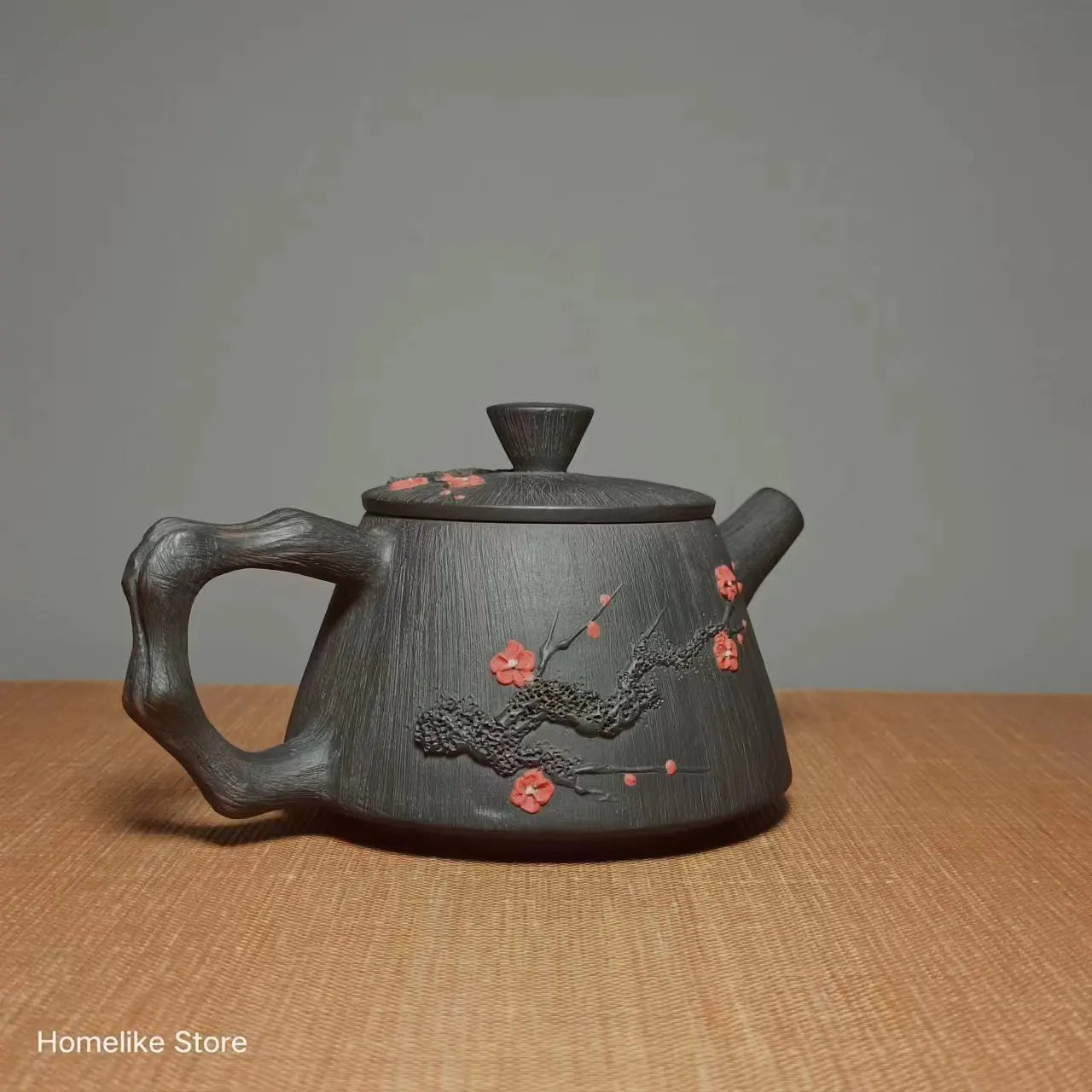Jianshui Purple Clay Red Plum Tree  Pure Handmade Tea Pot(Not Yixing Zisha)  Ceramic  Kung Fu Tea Set Drinkware Tea Ceremony