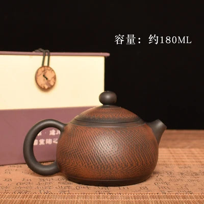 Jianshui Purple Clay Zitao Pure Handmade Jumping knife Tea Pot  Xishi Kettle Teaset  Ceremony Tea Accessories Not  Yixing Zisha