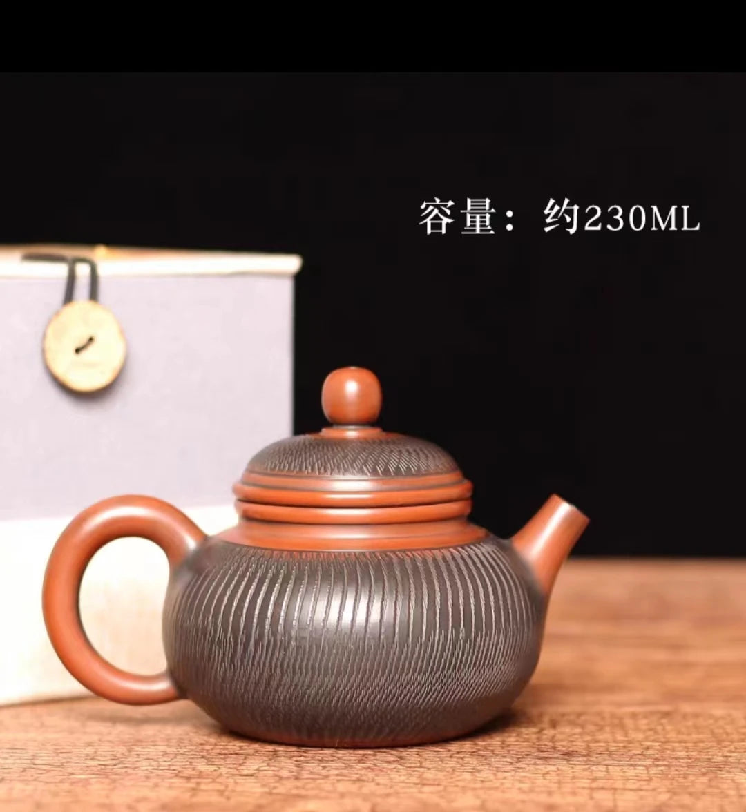 Jianshui Purple Clay Zitao Pure Handmade Jumping knife Tea Pot  Xishi Kettle Teaset  Ceremony Tea Accessories Not  Yixing Zisha