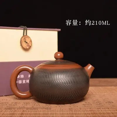 Jianshui Purple Clay Zitao Pure Handmade Jumping knife Tea Pot  Xishi Kettle Teaset  Ceremony Tea Accessories Not  Yixing Zisha