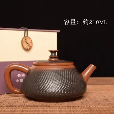 Jianshui Purple Clay Zitao Pure Handmade Jumping knife Tea Pot  Xishi Kettle Teaset  Ceremony Tea Accessories Not  Yixing Zisha