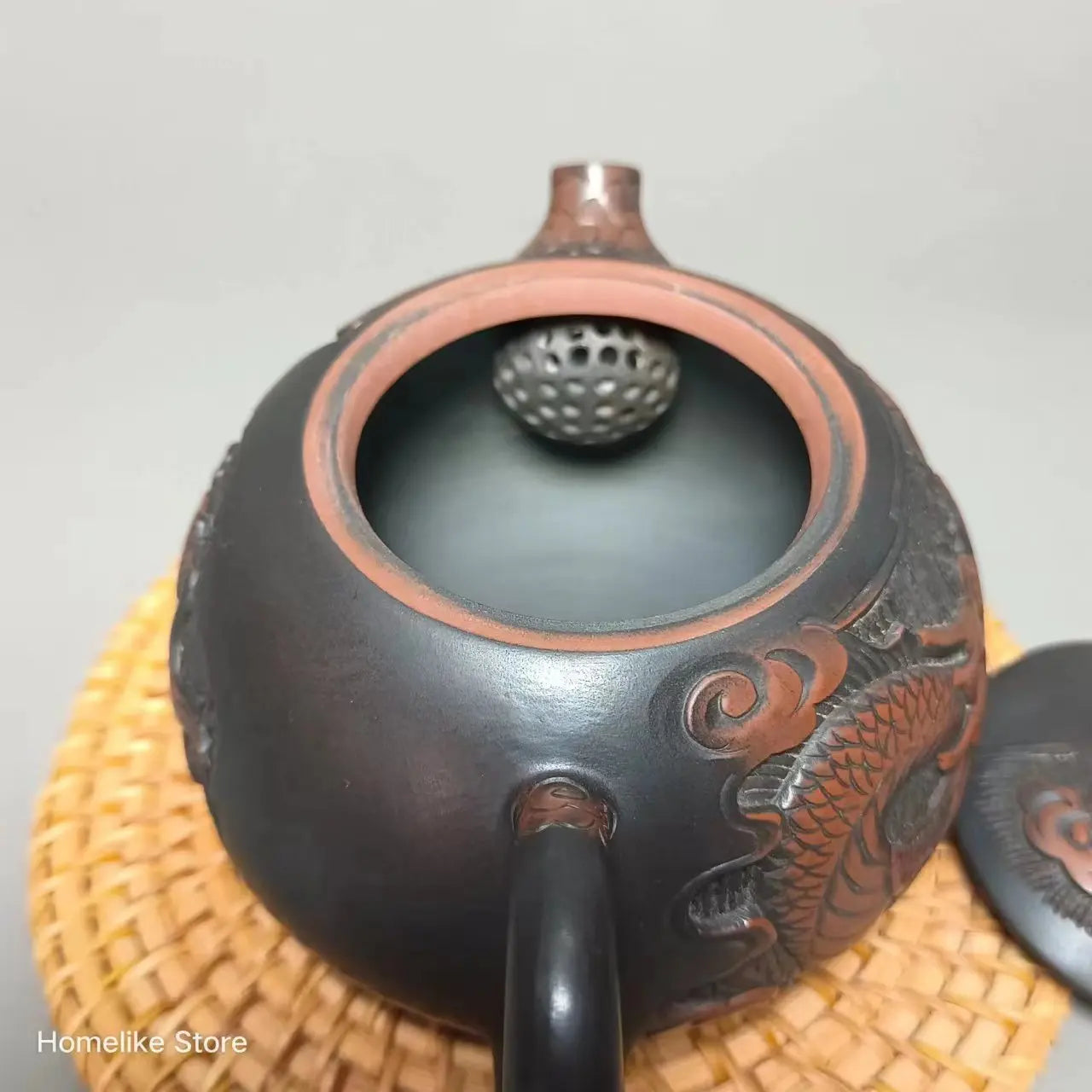 Jianshui Purple Clay (not Yixing )Handmade Dragon Carving Natural Material TeaPot Kettle Teaset Ceremony Tea Accessories