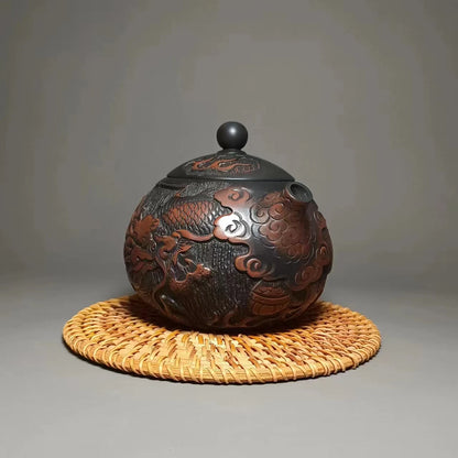 Jianshui Purple Clay (not Yixing )Handmade Dragon Carving Natural Material TeaPot Kettle Teaset Ceremony Tea Accessories