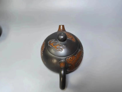Jianshui Purple Clay (not Yixing )Handmade Dragon Carving Natural Material TeaPot Kettle Teaset Ceremony Tea Accessories