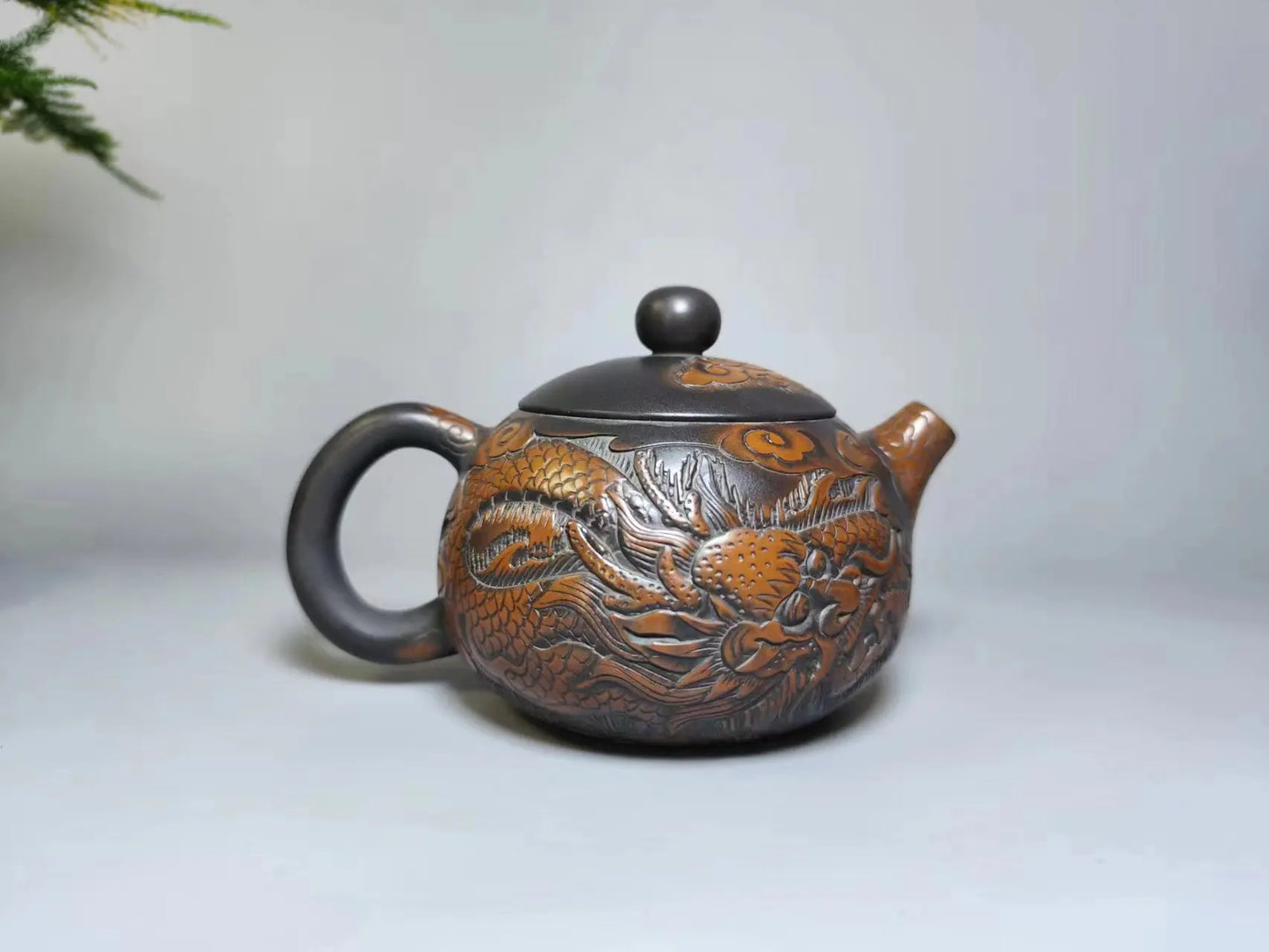 Jianshui Purple Clay (not Yixing )Handmade Dragon Carving Natural Material TeaPot Kettle Teaset Ceremony Tea Accessories
