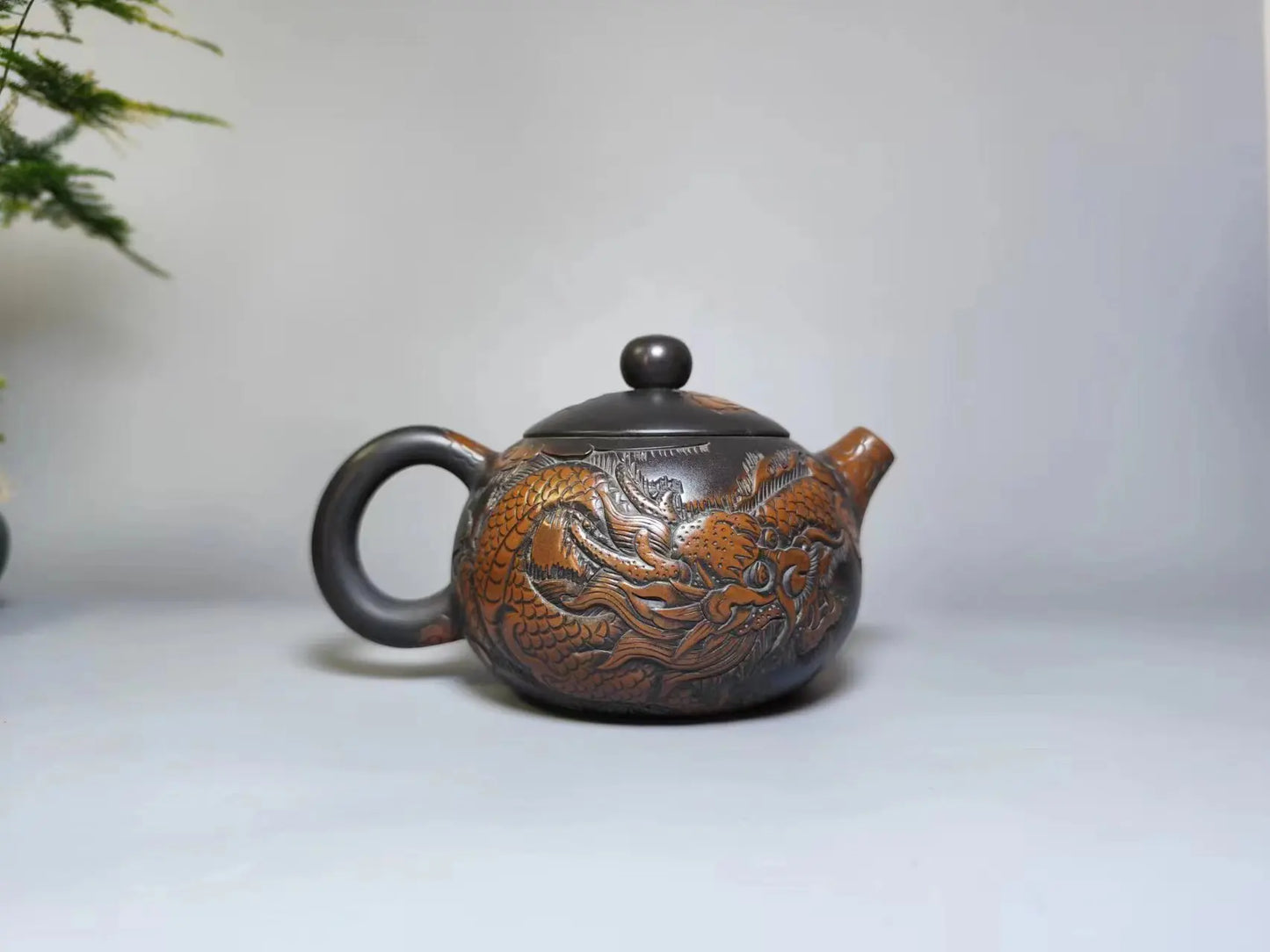 Jianshui Purple Clay (not Yixing )Handmade Dragon Carving Natural Material TeaPot Kettle Teaset Ceremony Tea Accessories