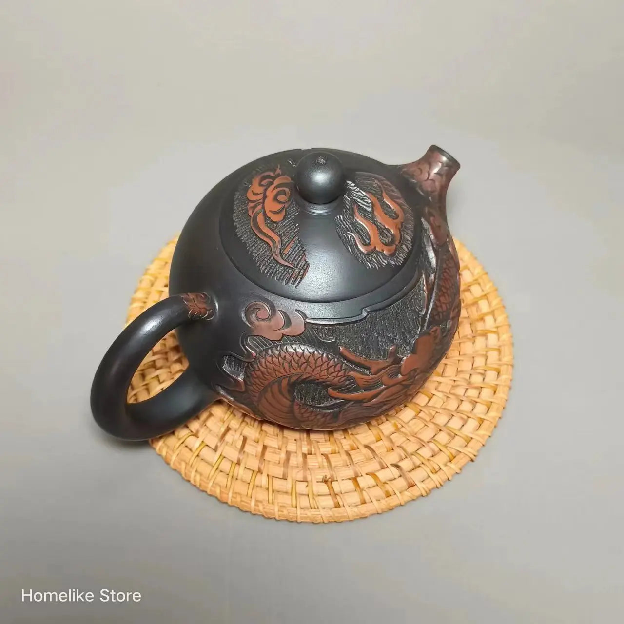 Jianshui Purple Clay (not Yixing )Handmade Dragon Carving Natural Material TeaPot Kettle Teaset Ceremony Tea Accessories