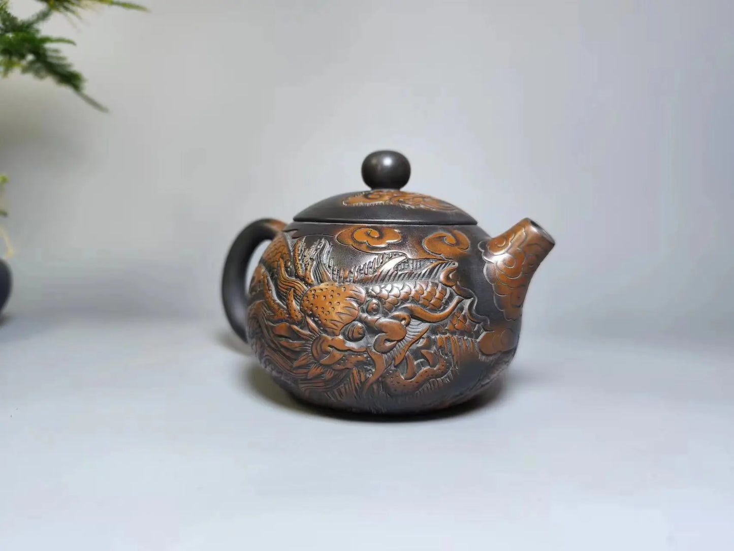 Jianshui Purple Clay (not Yixing )Handmade Dragon Carving Natural Material TeaPot Kettle Teaset Ceremony Tea Accessories