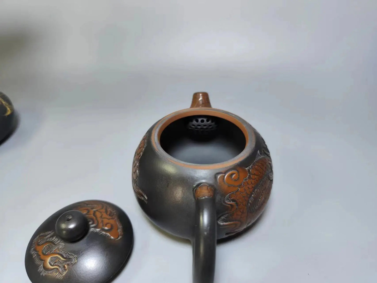 Jianshui Purple Clay (not Yixing )Handmade Dragon Carving Natural Material TeaPot Kettle Teaset Ceremony Tea Accessories
