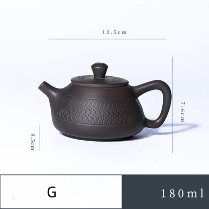 Jianshui Purple Pottery Pot Ceramic Kung Fu Teapot Handmade Teapot Tea Maker Tea Set  Small Teapot Tea Kettle