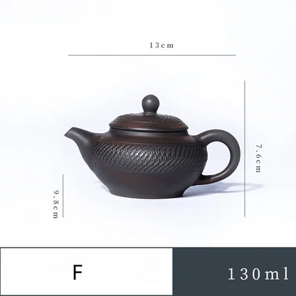 Jianshui Purple Pottery Pot Ceramic Kung Fu Teapot Handmade Teapot Tea Maker Tea Set  Small Teapot Tea Kettle