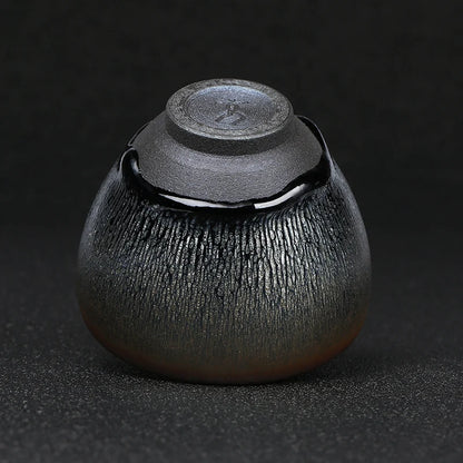 Jianzhan Temmoku Cup Famous Pure Handmade Yinhao Tea Cup Kung Fu Tea Set Master Cup Large Size Bamboo Hat Tea Cup