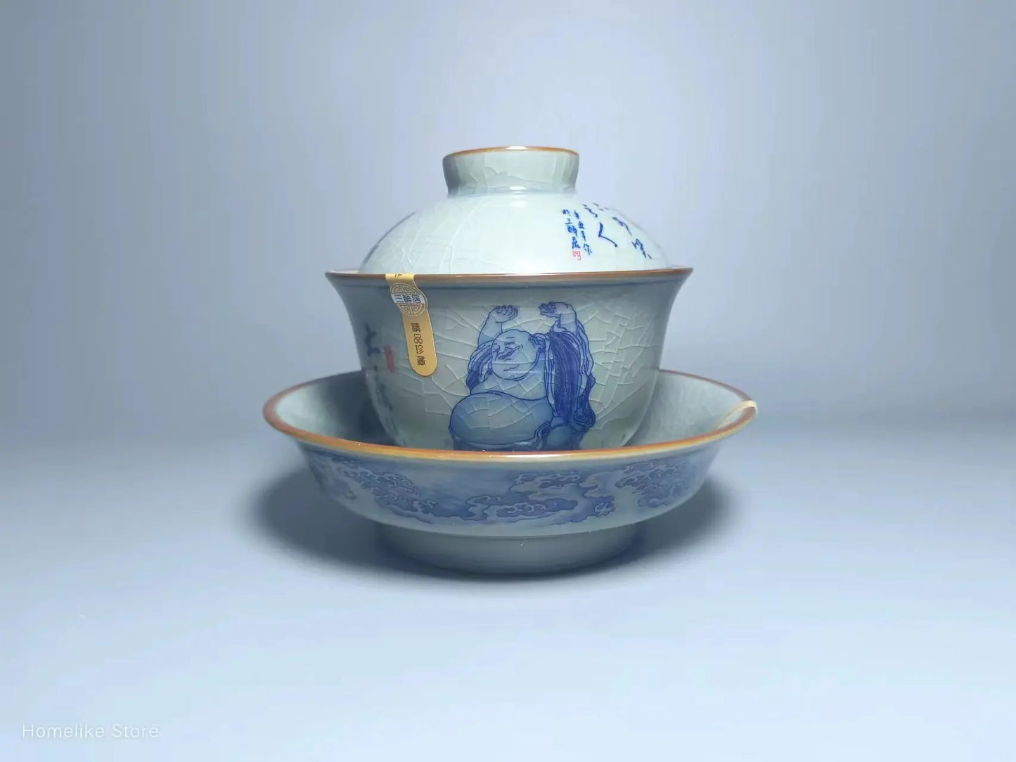 Jing De Zhen Antique Clay Buddhda Gaiwan Opening Pottery Tea Cup Set Teaware Bowl For Tea Ceremony Coffee Mugs River Teacup Zen