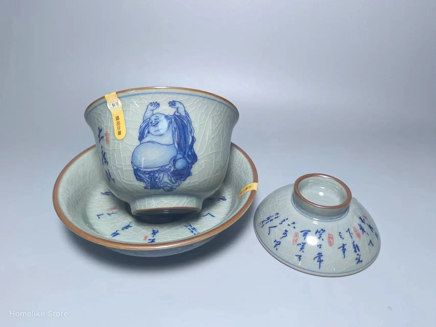 Jing De Zhen Antique Clay Buddhda Gaiwan Opening Pottery Tea Cup Set Teaware Bowl For Tea Ceremony Coffee Mugs River Teacup Zen