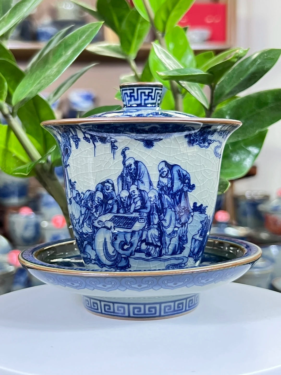 Jing De Zhen Antique Clay Buddhda Gaiwan Opening Pottery Tea Cup Set Teaware Bowl For Tea Ceremony Coffee Mugs River Teacup Zen