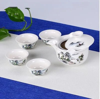 Jingdezhen-Anti-scald Large Ceramic Blue and White Porcelain Cover Bowl, Tea Cup, Chinese Tea Set, Jingdezhen Gaiwan, New
