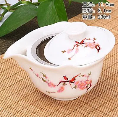 Jingdezhen-Anti-scald Large Ceramic Blue and White Porcelain Cover Bowl, Tea Cup, Chinese Tea Set, Jingdezhen Gaiwan, New