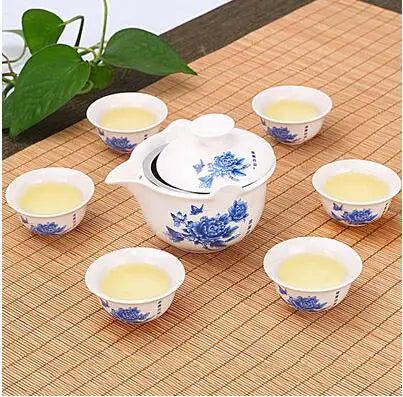 Jingdezhen-Anti-scald Large Ceramic Blue and White Porcelain Cover Bowl, Tea Cup, Chinese Tea Set, Jingdezhen Gaiwan, New